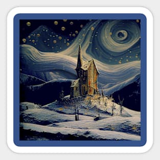 Starry Night Above The Shrieking Shack Sticker